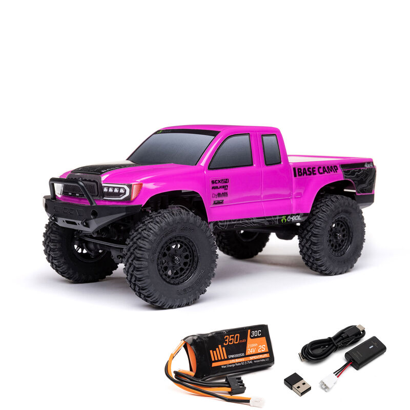 Axial 1/24 SCX24 Base Camp 4WD Rock Crawler Brushed Pink RTR  wt